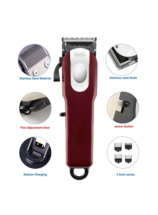 WAIKIL Cordless Electric Hair Clippers, Men'S Hair Clippers, Rechargeable Hair Clippers With Combs - Image 3