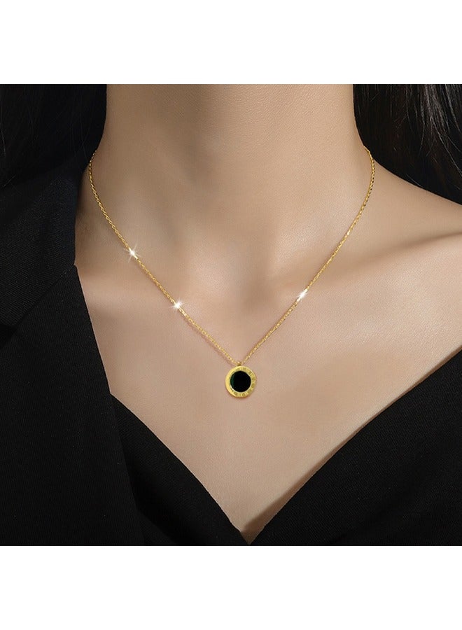 Zeemey Stainless Steel Golden Earrings & Necklace Set, Suitable For Daily, For Both Men And Women - Image 4
