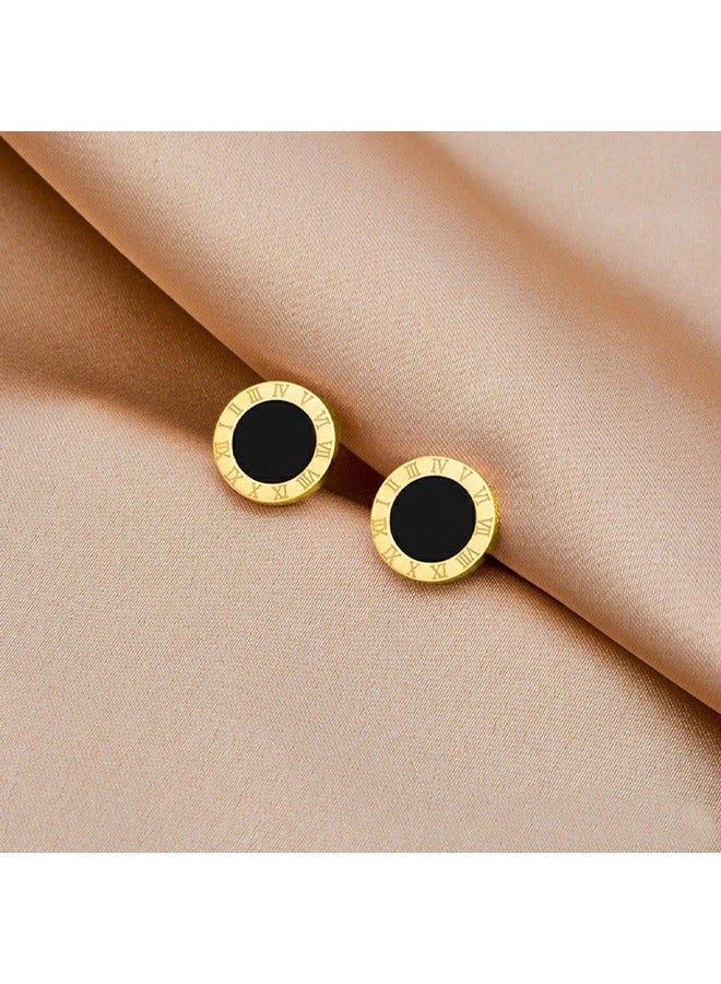 Zeemey Stainless Steel Golden Earrings & Necklace Set, Suitable For Daily, For Both Men And Women - Image 5