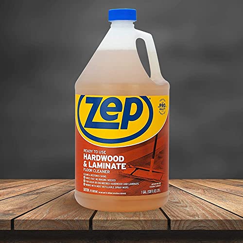 Zep Industrial Hardwood and Laminate Floor Cleaner - 1 Gallon - ZUHLF128 - Removes Spots, Stains and Scuffs. Cleans and Restores Shine - Image 3