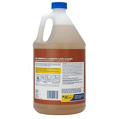 Zep Industrial Hardwood and Laminate Floor Cleaner - 1 Gallon - ZUHLF128 - Removes Spots, Stains and Scuffs. Cleans and Restores Shine - Image 2