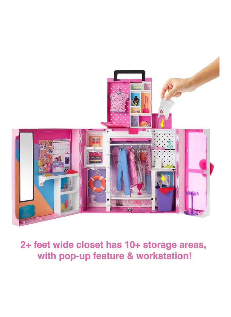 Barbie Barbie Dream Closet And Blonde Doll, 2+ Ft. Wide, 30+ Pieces, 3 Years And Up  - Image 3
