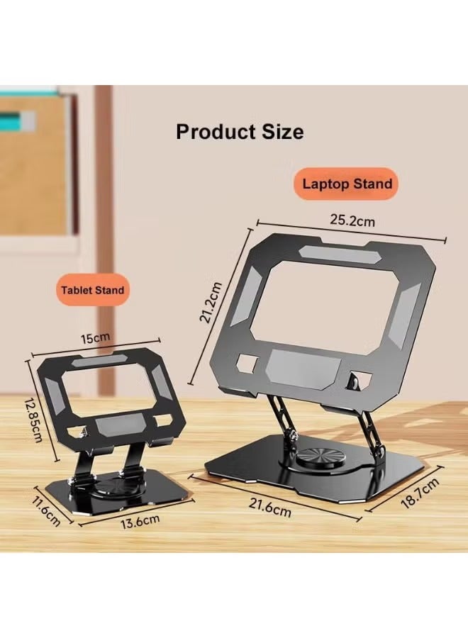 Generic Adjustable Multicolor Desktop Phone/Tablet Stand – Foldable Holder with Rotating Base, Anti-Slip Pads & Secure Clamps – Compatible with Smartphones & Tablets - Image 3