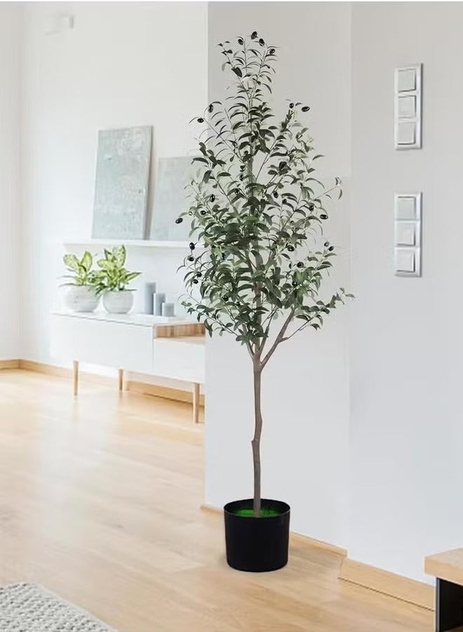 Alrassi Artificial Olive Tree with Realistic Leaves – 165 cm Height, a Natural and Elegant Touch for Home and Office Décor  - Image 1