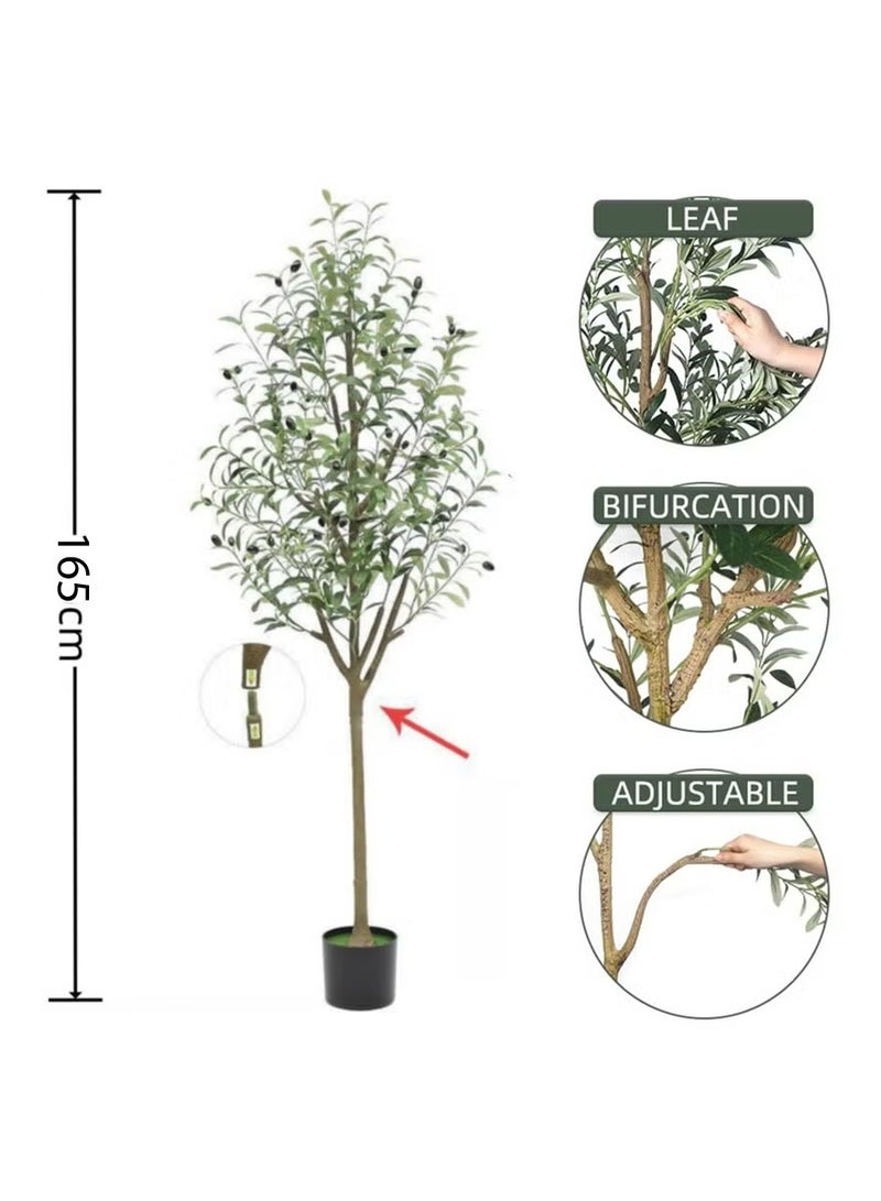 Alrassi Artificial Olive Tree with Realistic Leaves – 165 cm Height, a Natural and Elegant Touch for Home and Office Décor  - Image 2