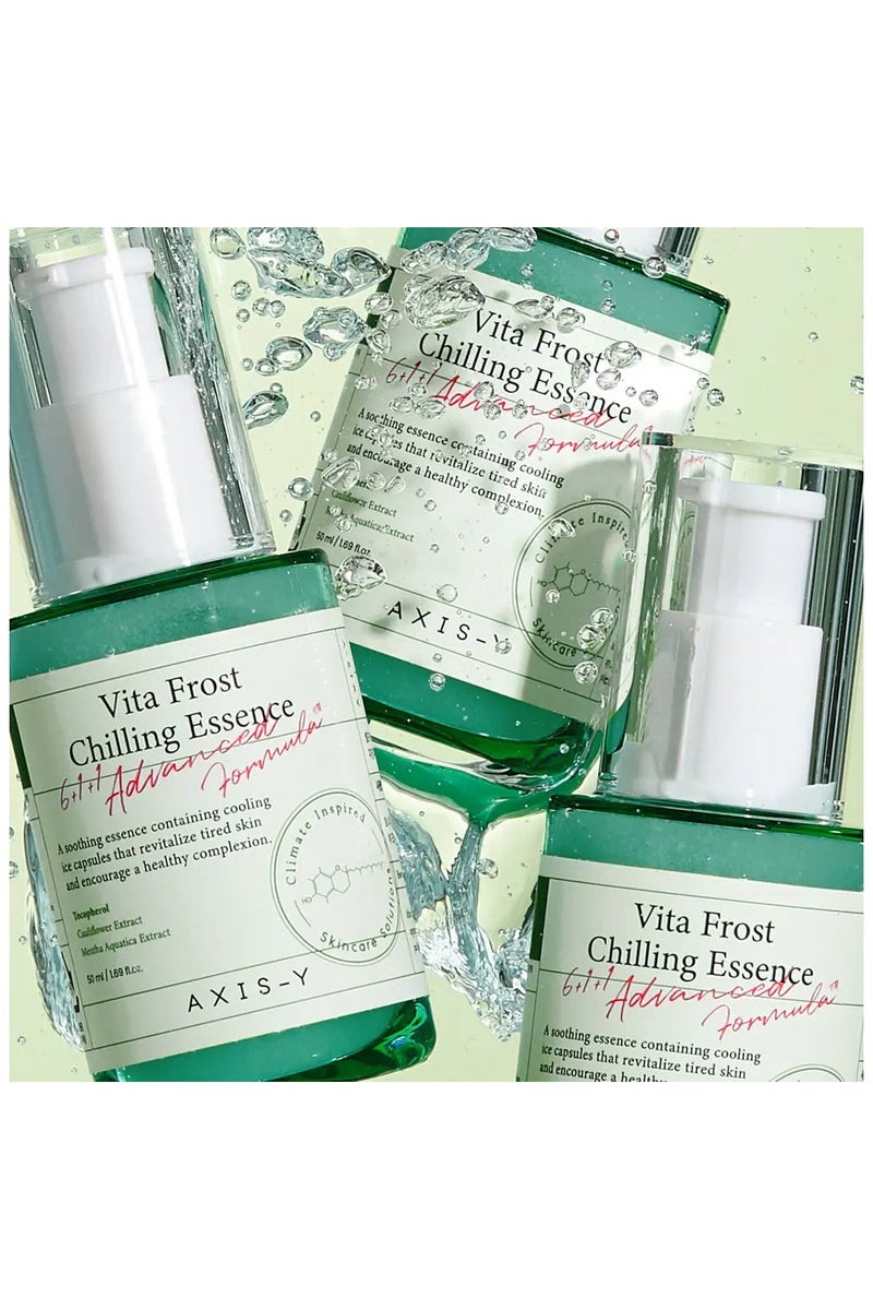AXIS-Y Vita Frost Chilling Essence 50ml / 1.69 fl.oz | Soothing Essence | Irritated Skin | Korean Skincare | Cooling Skincare - Image 4