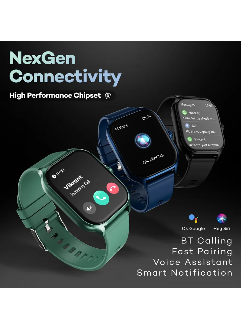 بيبل NEO Smartwatch for Men & Women with 1.99" True HD Display, Bluetooth Calling, SpO2 & Heart Rate Monitoring, Rotating Crown, Multiple Sports Modes, Sleep Tracking, DIY Watch Faces, Games, Alarms, Notifications & More