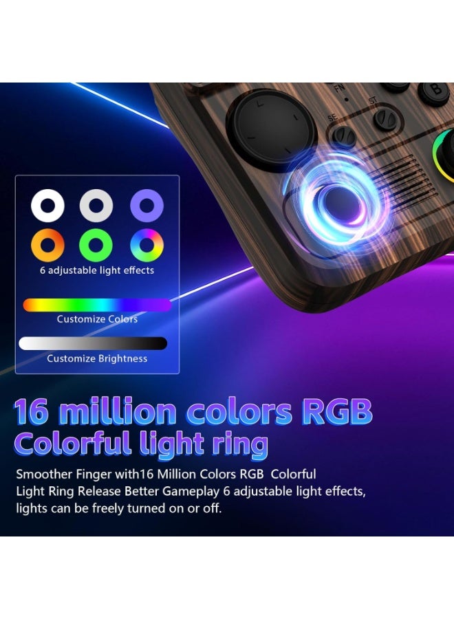 JAJEEK R36TMAX Retro Handheld Game Console, 4 Inch IPS HD Screen, Portable Retro Gaming Device, WiFi & OTG Support, Compatible with Classic Games, Wood Grain Coffee Brown - Image 5