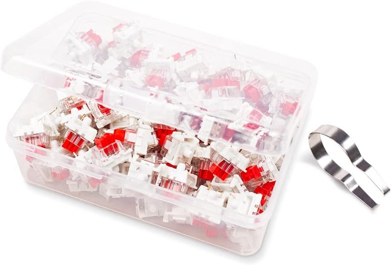 MarsHopper OUTEMU Switches, 3-Pin Hot Swappable - Cherry MX Equivalent DIY Replacement Pack for Mechanical Gaming Keyboards-Parent (Red, 90 Pcs) - Image 3