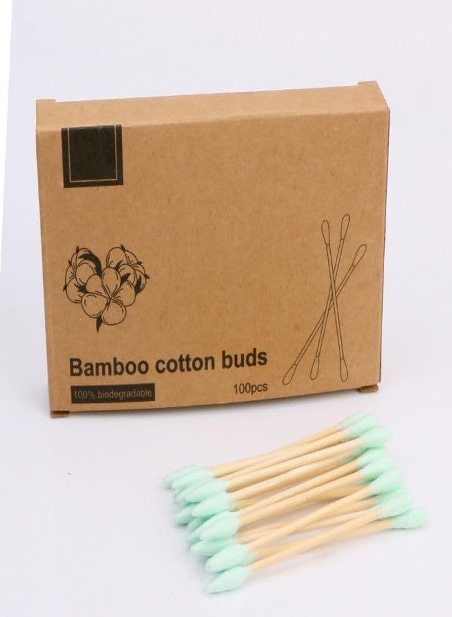 Generic COTTON SWABS bamboo cotton swabs (green) - Image 1