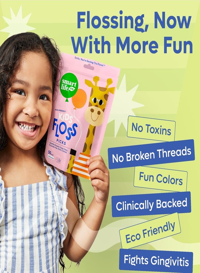 SmartLifeco Eco-Friendly Kids Flossers (100ct) - The Original Straw Wheat Dental Floss Picks for Children, Fluoride & PFA Free, Toothpick Flossing Sticks for Toddlers Teeth, No Shred Thread, Mint - Image 4