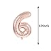 ZSNWGZ Sweet 6th Birthday Decorations Party SuppliesRose Gold Number 6 Balloons6th Foil Mylar Balloons Latex Balloon DecorationGreat 6th Birthday for GirlsWomenMenPhoto Props - Image 2