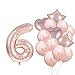 ZSNWGZ Sweet 6th Birthday Decorations Party SuppliesRose Gold Number 6 Balloons6th Foil Mylar Balloons Latex Balloon DecorationGreat 6th Birthday for GirlsWomenMenPhoto Props - Image 4