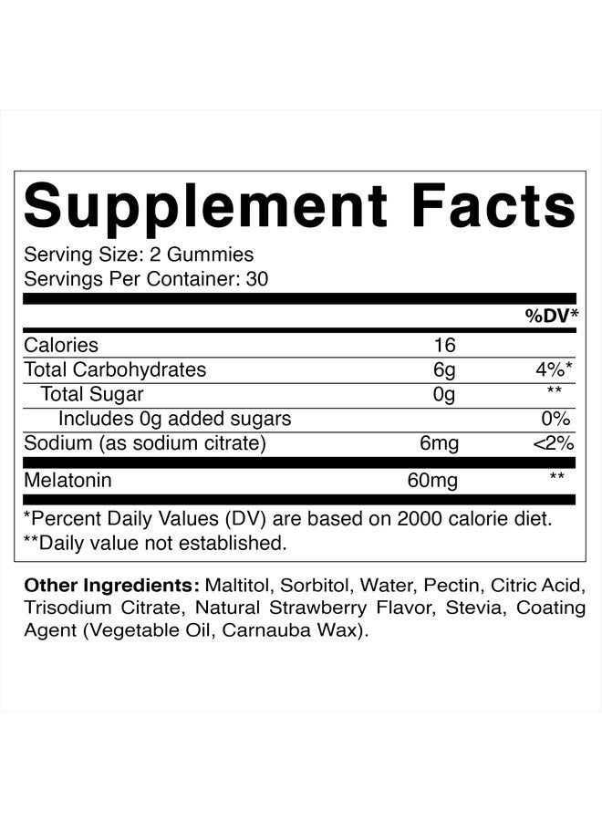 Vitamatic ميلاتونين خالي من السكر 60 ملغ - 60 حبة جيلاتينية نباتية - مكمل غير مسبب للإدمان - Image 2
