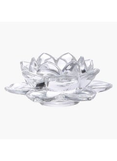 Generic Lotus Shaped Tealight Holder Clear 11.5x10x5cm  - Image 2