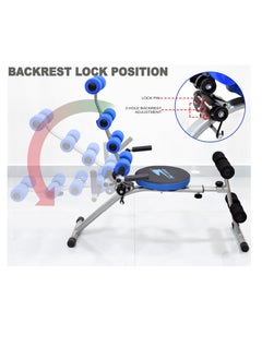 Sky Land Multifunctional Abdominal Trainer EM-1867 | Adjustable Abs Workout Bench with Twister | Heavy-Duty Steel Frame | 3-Level Resistance | Foldable Compact Design | Max Weight 110kg | Gray  - Image 3