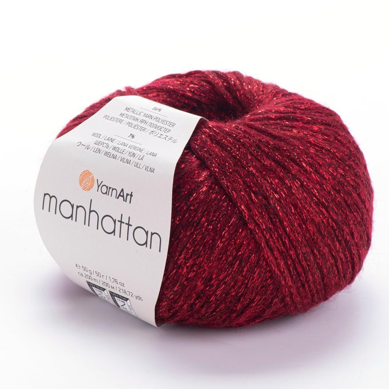 YarnArt YARNART Manhattan  Glittery Sparkle Shiny Metallic Wool  Acrylic Fantasy Yarn 176 Oz 21872 Yds 913