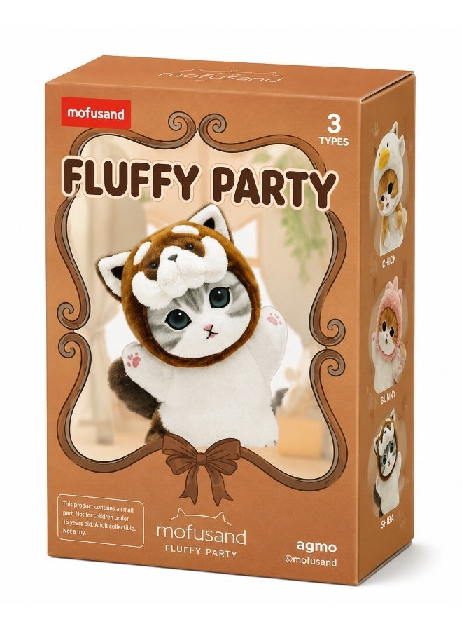 MINISO x mofusand Fluffy Party Collection Plush Blind Box, Full Display Set of 6 Sealed Mystery Boxes, Character Collectible for Display and Gifting - Image 5
