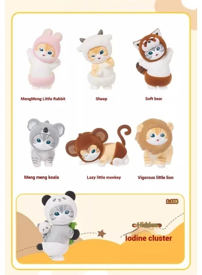 MINISO x mofusand Fluffy Party Collection Plush Blind Box, Full Display Set of 6 Sealed Mystery Boxes, Character Collectible for Display and Gifting - Image 4