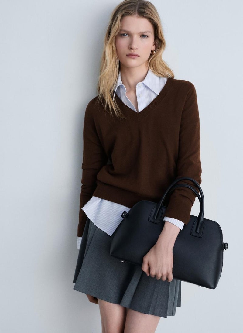MANGO V-Neck Knit Sweater  - Image 3