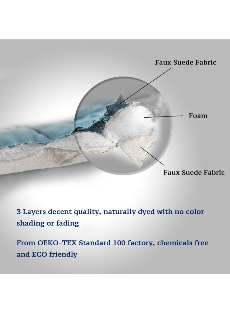 مجموعة أريكة مجموعة أريكة مجموعة أريكة مجموعة أريكة للماء مع عدم الانزلاق حزام مطاطي مبطن الأثاث مجموعة حماية الحيوانات الأليفة للأطفال ( 4 مقاعد زرقاء ) - Image 5