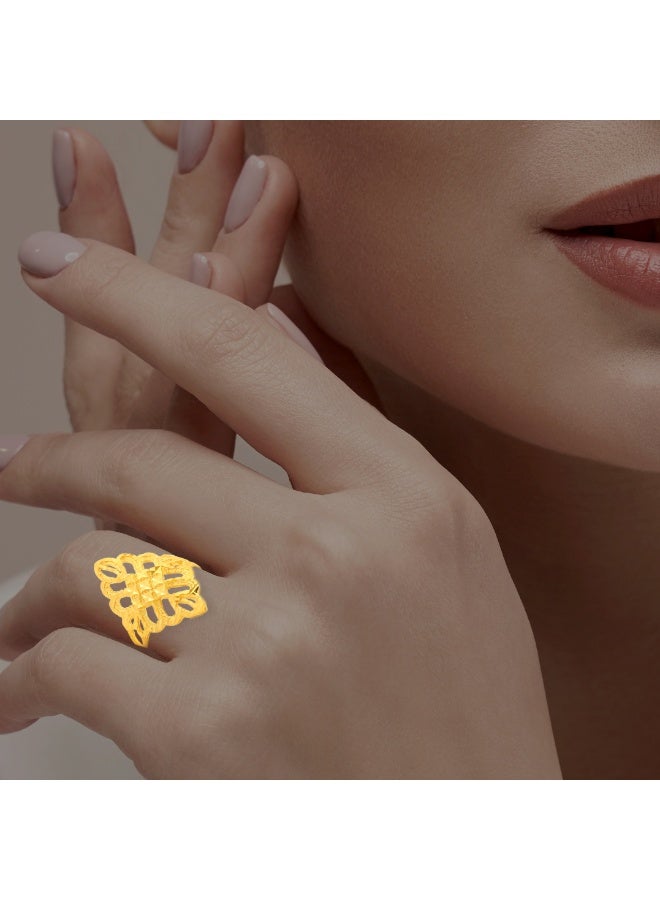BAFLEH JEWELLERY Elegant 21K Gold Ring for Timeless Sophistication  - Image 3