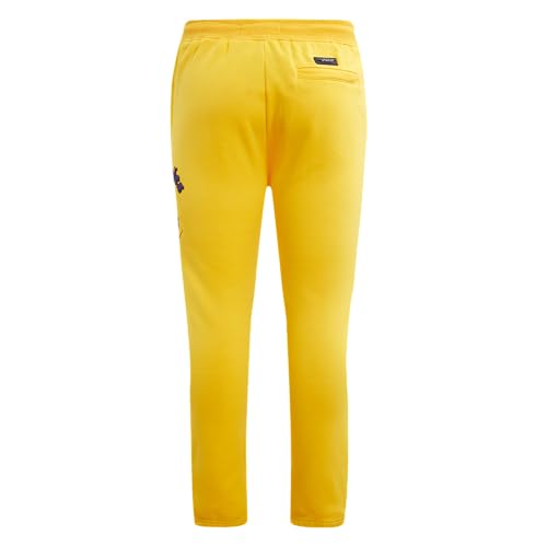 Pro Standard Mens NBA Los Angeles Lakers Old English Sweatpant Yellow S - Image 3