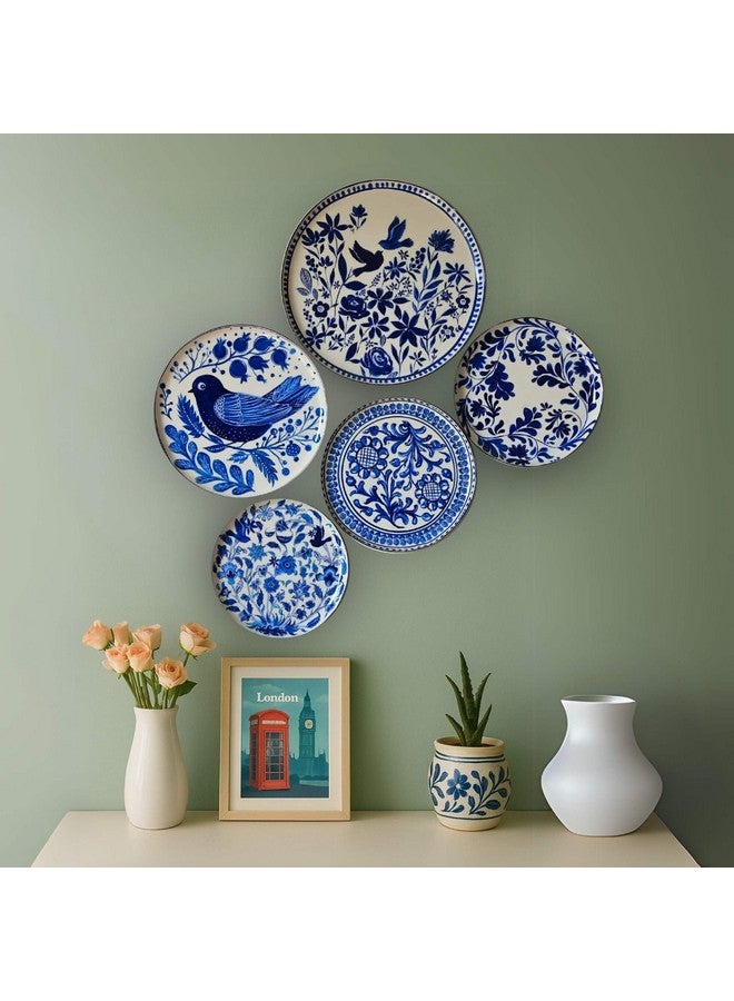 RITUALISTIC أطباق ولوحات هولندية طقوسية | ديكور منزلي مثالي وعناصر ديكور جداري لقاعتك وغرفة المعيشة | مجموعة من 5 | هدايا، متعددة الألوان - Image 1