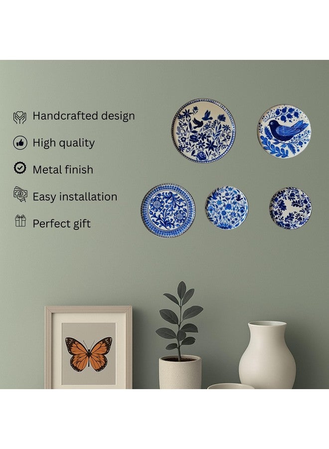 RITUALISTIC أطباق ولوحات هولندية طقوسية | ديكور منزلي مثالي وعناصر ديكور جداري لقاعتك وغرفة المعيشة | مجموعة من 5 | هدايا، متعددة الألوان - Image 2