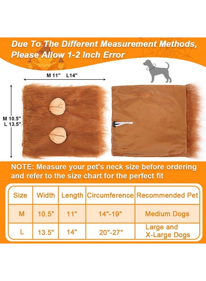 Vivifying Lion Mane for Dog, Adjustable Halloween Lion Costume Wig with Ears for Medium Dogs, Realistic & Funny Accessory Perfect for Parties and Photoshoots (Medium, Dark Brown) - Image 2