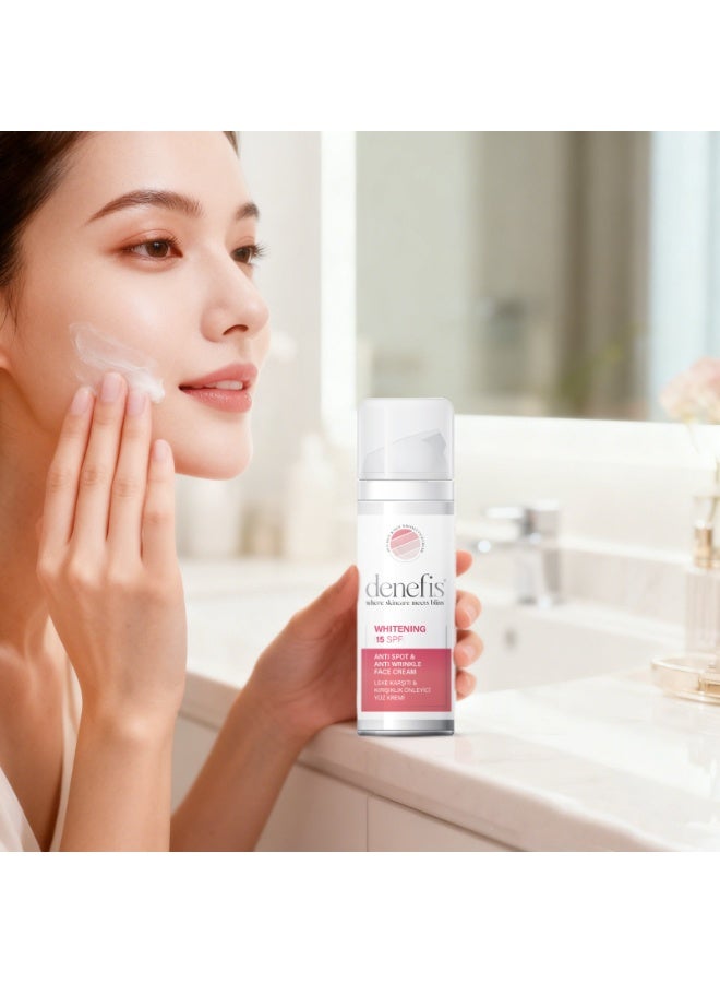 DENEFIS® WHITENING & ANTI SPOT & ANTI WRINKLE FACE CREAM – SPF 15 - Image 2