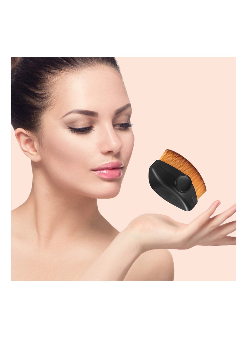 Foundation Makeup Brush, Dolphin shape Hexagon Face Blush Liquid Powder Foundation Brush, For Cream  Stick Makeup, for Blending Liquid, Cream or Flawless Powder Cosmetics with Storage Case - Image 3