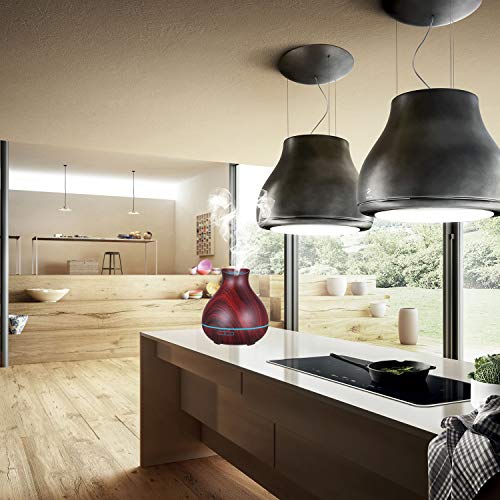 BZseed Aromatherapy Essential Oil Diffuser 550ml 12 Hours Wood Grain Aroma Diffuser with Timer Cool Mist Humidifier for Large Room, Home, Baby Bedroom, Waterless Auto Shut-off,7 Colors Lights Changing - Image 5