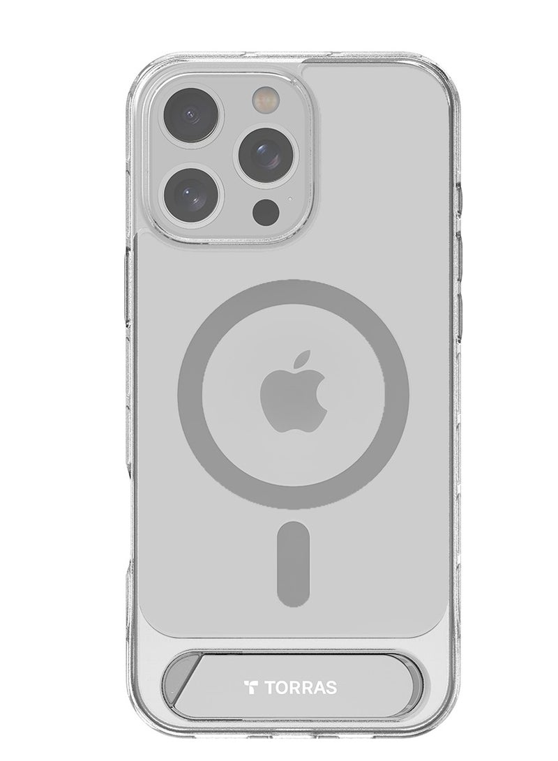 TORRAS Strong Magnetic & Seamless Stand for iPhone 16 Pro Max Case, Fit for MagSafe, Mil-Grade Drop Protection, Adjustable Kickstand Phone Case for iPhone 16 Pro Max, Slim Clear clear - Image 2