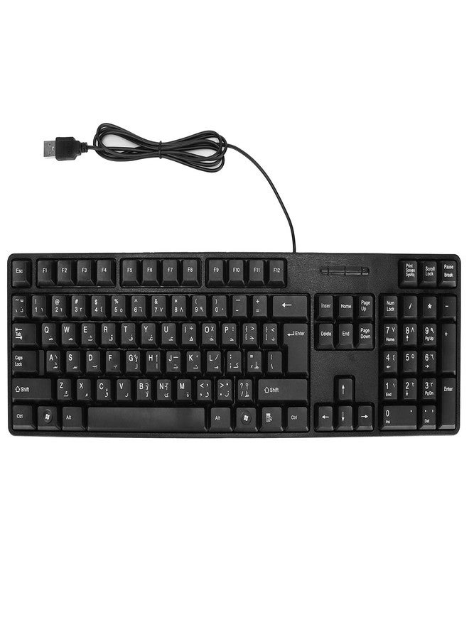 Asixxsix Mechanical Gaming Keyboard, Fast Responsiveness Arabic English USB Wired Keyboard Ergonomic Design Mechanical Keyboard for PC Laptops Compatible with Game Office Entertainment - Image 1