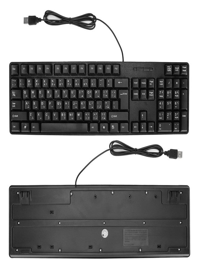 Asixxsix Mechanical Gaming Keyboard, Fast Responsiveness Arabic English USB Wired Keyboard Ergonomic Design Mechanical Keyboard for PC Laptops Compatible with Game Office Entertainment - Image 5