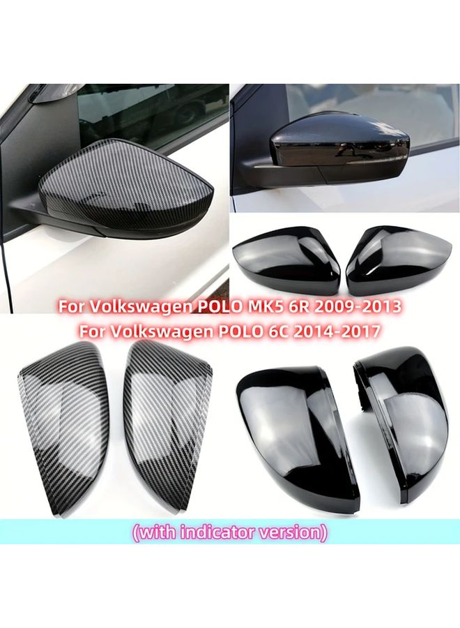 مرايا خارجية لفولكس فاجن MK5 6R من 2009 إلى 2013 و6C 2014 إلى 2017 بنمط كربوني مع إشارة انعطاف من البلاستيك ABS لإكسسوارات المرايا الجانبية للسيارة - Image 1