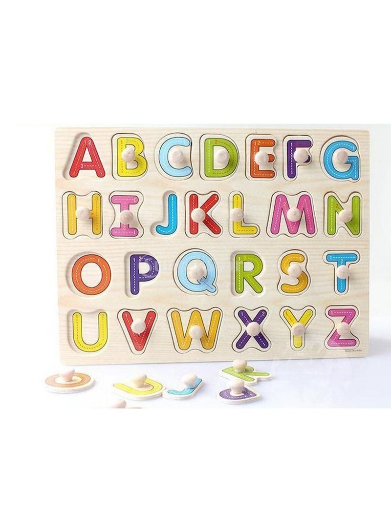 كليكو مجموعة أحجية الحروف الأبجدية الخشبية للأطفال - أحجية الحروف الكبيرة والصغيرة - Image 2