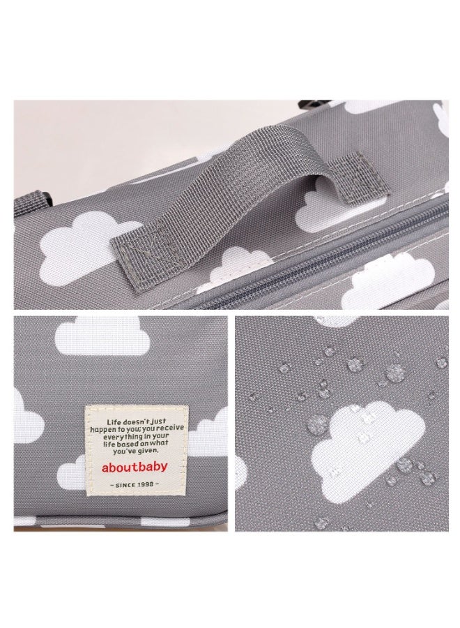 ABOUTBABY Baby Diaper Bag Tote with Changing Pad & Pacifier Case, Multi-Function Diaper Tote Bag for Women with Adjustable Strap for Traveling, and Outdoors - Image 3