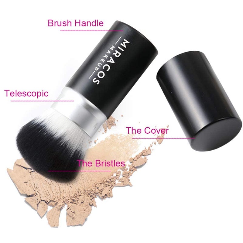 Brush Master Retractable Kabuki Makeup Brush for Blush, Bronzer, Foundation, Powder, Travel Face Cosmetic Brush - Image 5