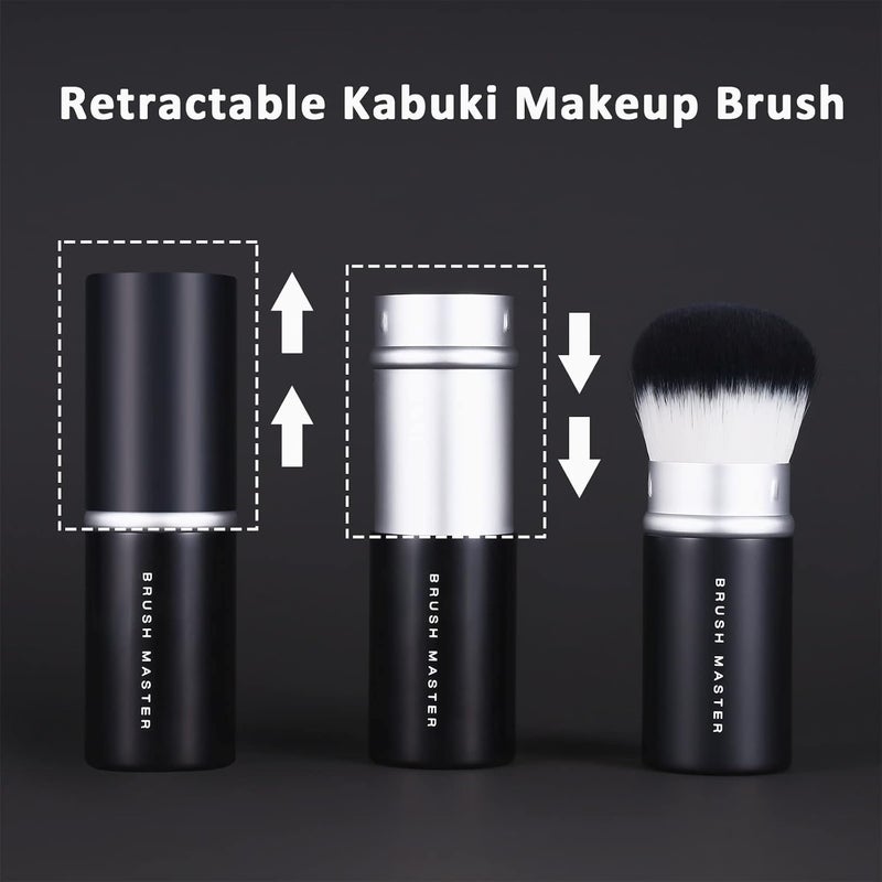 Brush Master Retractable Kabuki Makeup Brush for Blush, Bronzer, Foundation, Powder, Travel Face Cosmetic Brush - Image 2