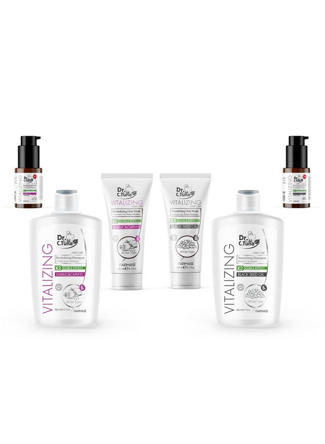 FARMASİ Dr. C. Tuna Vitalizing Garlic Shampoo, Natural Hair Treatment for Hair Growth, Prevents Hair Loss, Stimulates Growth, Relieves Itchy Scalp with Capixyl, and Coconut Oil, 17 fl. oz / 500 ml - Image 4