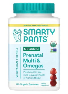 SmartyPants Organic Prenatal Multi & Omegas Grape Blueberry and Mixed Berry 120 Organic Gummies 