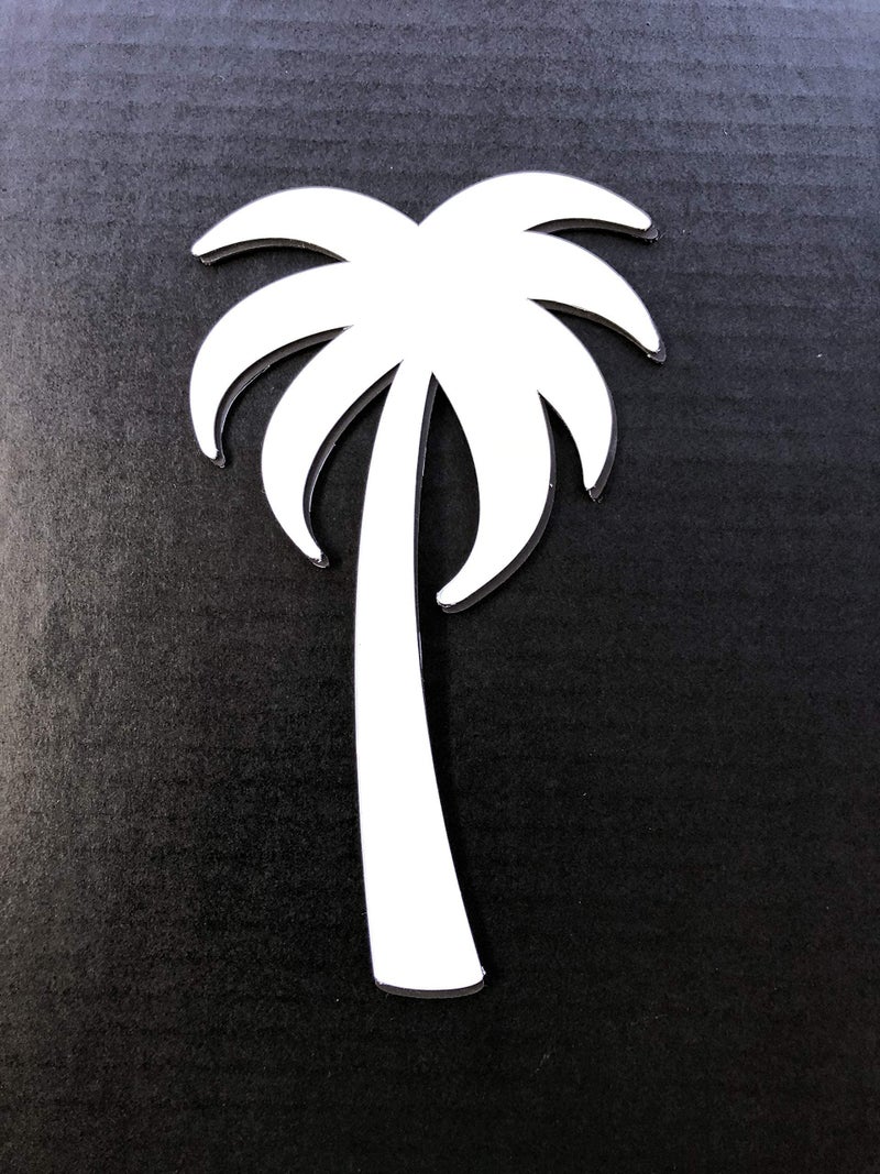 DCentral® Palm Tree Flexible Vinyl Screen Magnet; Double-Sided. White-Easier to See, Helps Stop Walking into Screens, Covers Small Tears. Size W 4.5” X 7.5. for Non-Retractable Screens, Decorative - Image 3