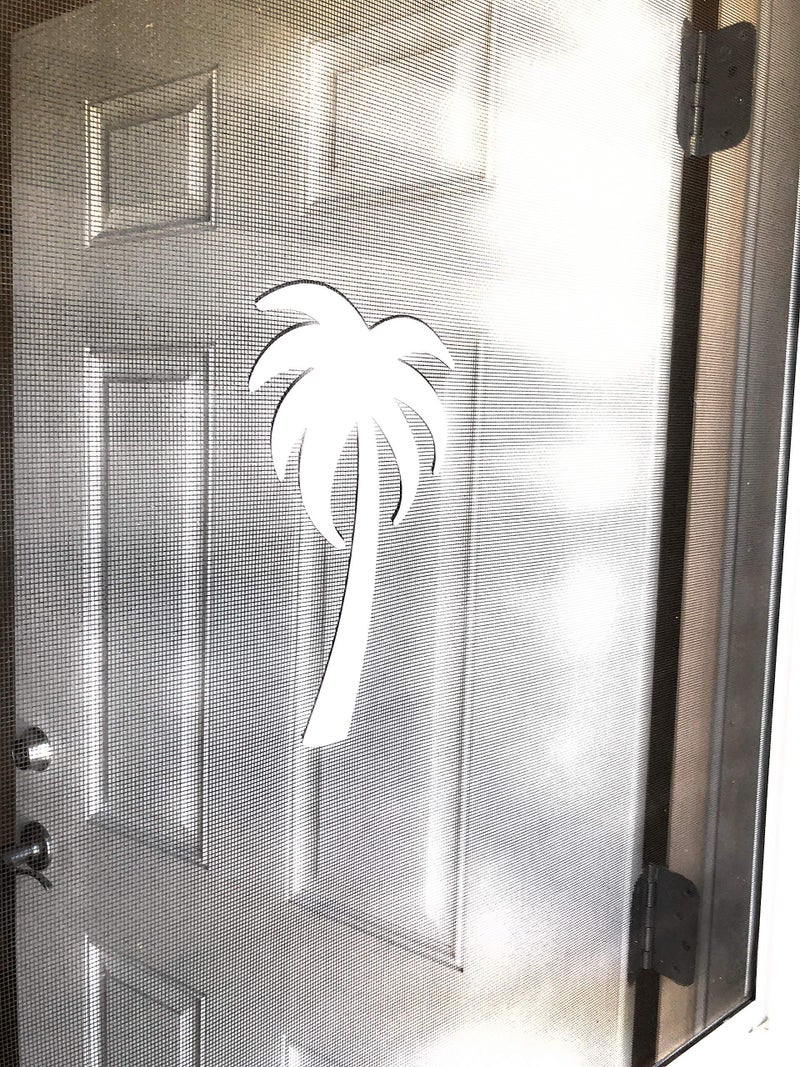 DCentral® Palm Tree Flexible Vinyl Screen Magnet; Double-Sided. White-Easier to See, Helps Stop Walking into Screens, Covers Small Tears. Size W 4.5” X 7.5. for Non-Retractable Screens, Decorative - Image 5