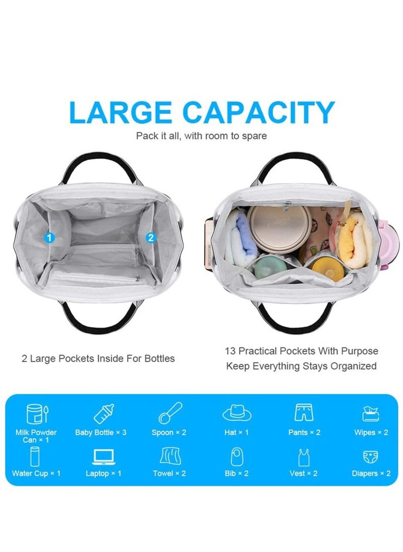 Large Capacity Portable Stylish Maternity Waterproof Multi-Functional Large Capacity Durable Baby Diaper Bag, Nappy Changing Backpack Bag, Baby Nappy Bag - pzsku/Z202DA6EFB39900B20E0EZ/45/_/1665647161/7589585a-ff54-4e2f-b661-99e4f85014fa