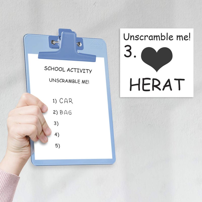 Acrimet Clipboard Memo Size A5 (9 1/4" x 6 1/3") Premium Metal Clip (Plastic) (Blue Color) (6 Pack) - Image 4