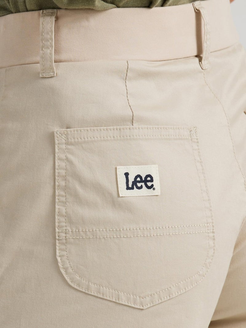 Lee Women's Ultra Lux Comfort with Flex-to-Go Utility Bermuda Short Greige 18 - Image 3