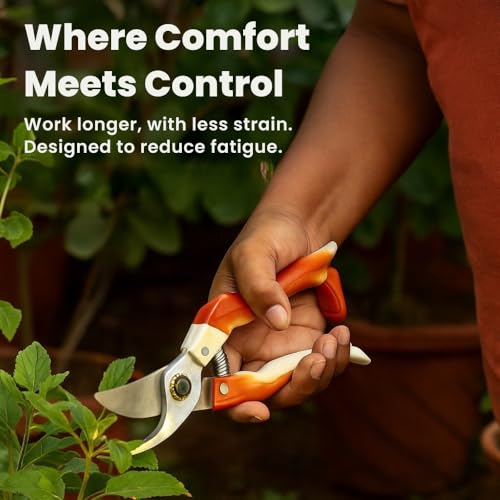 Utkarsh Assorted Hand Pruner Cutter - 1 Pc (Steel Blades) | Heavy Duty Gardening Cutter Tool | Plant Cutter for Home Garden, Wood Branch Trimmer, Sturdy Stem Scissors, Grass Cutting Accessory - Image 5