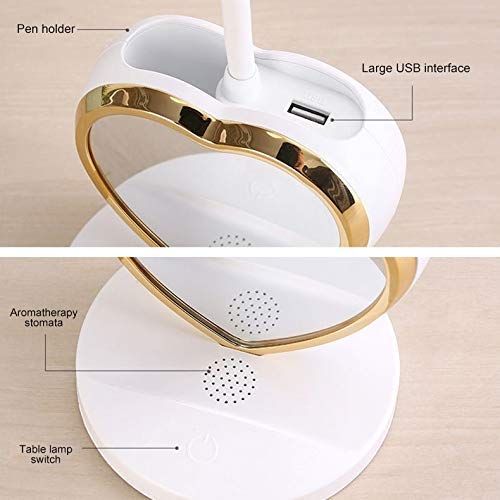 Kresal LED Desk Lamp for Kids Small Desk Lamp with USB Charging Port Pen Holder and Phone Stand Cute Lamp with 2 Color ModesEyeCaring Study Table Lamp Pink for Girls College Dorm Bedroom Reading - Image 4
